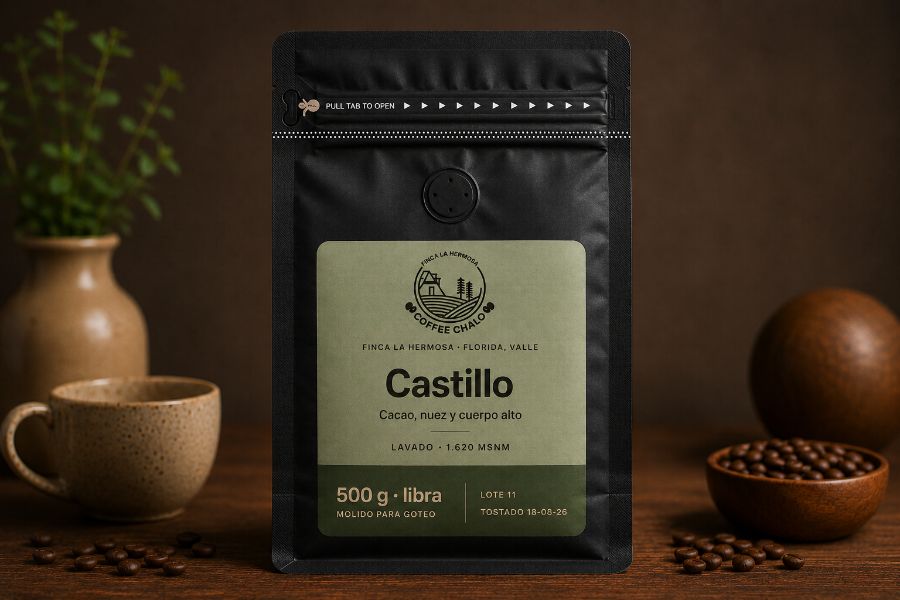 Bolsa de castillo, de frente