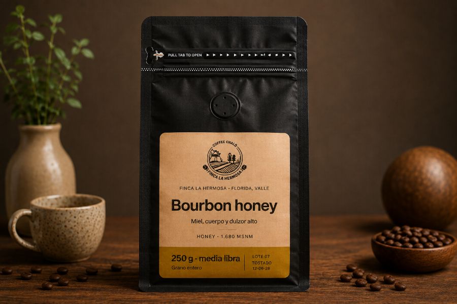 Bolsa de bourbon honey, de frente